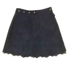 Adjustable Italian suede skirt